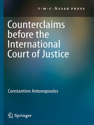 cover image of Counterclaims before the International Court of Justice